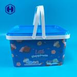 108oz Biscuit IML Container Luxury Cracker Square Custom Christmas Gift Food