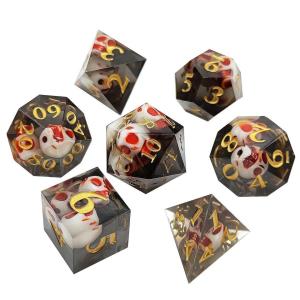 China Practical Natural Resin RPG Dice Set Wear Resistant Lightweight wholesale