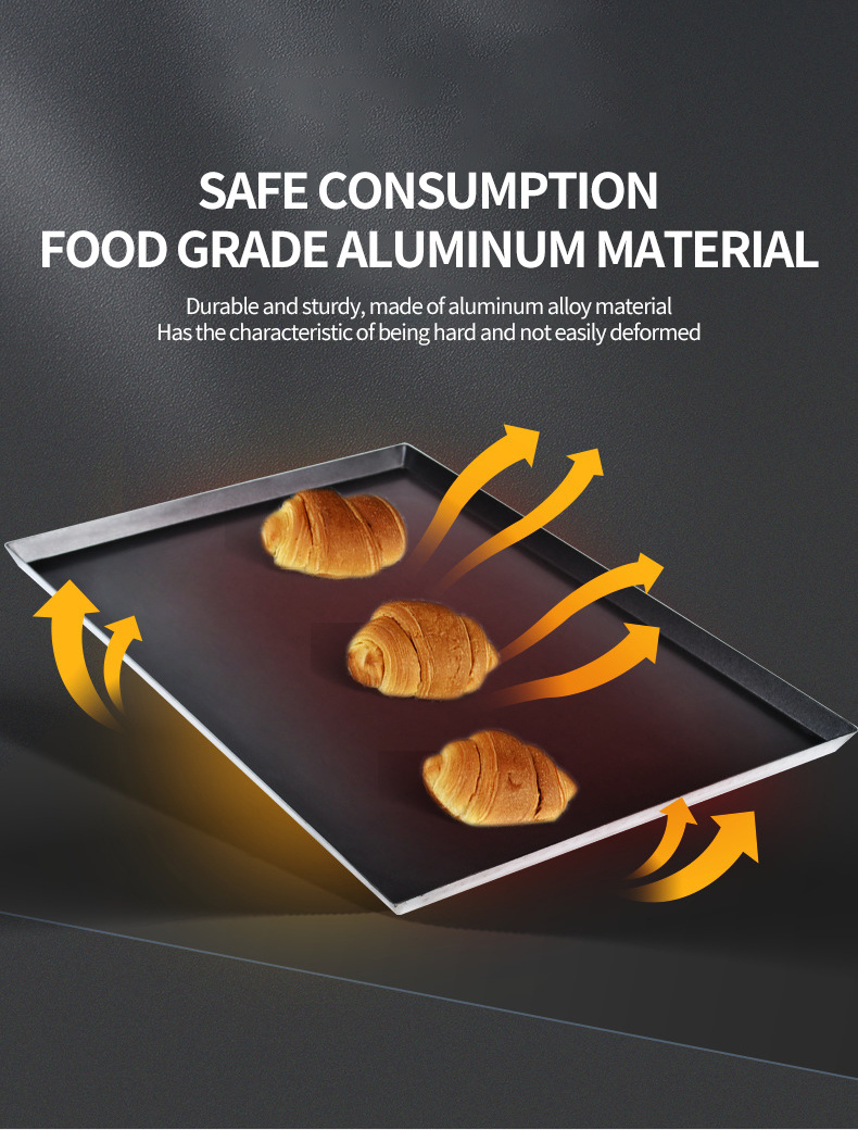 Customization Wholesale Kitchenware Baking Pan Non Toxic Stainless Steel Oven Tray Bread Baking Tray