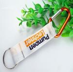 Polyester short lanyard with aluminum Carabiner, metal bottle opener holder