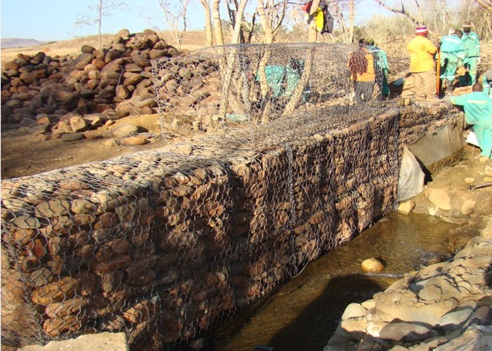 Galvanized Wire Mesh Gabion Basket 2.0-4.0mm Wire Gauge Sack gabion