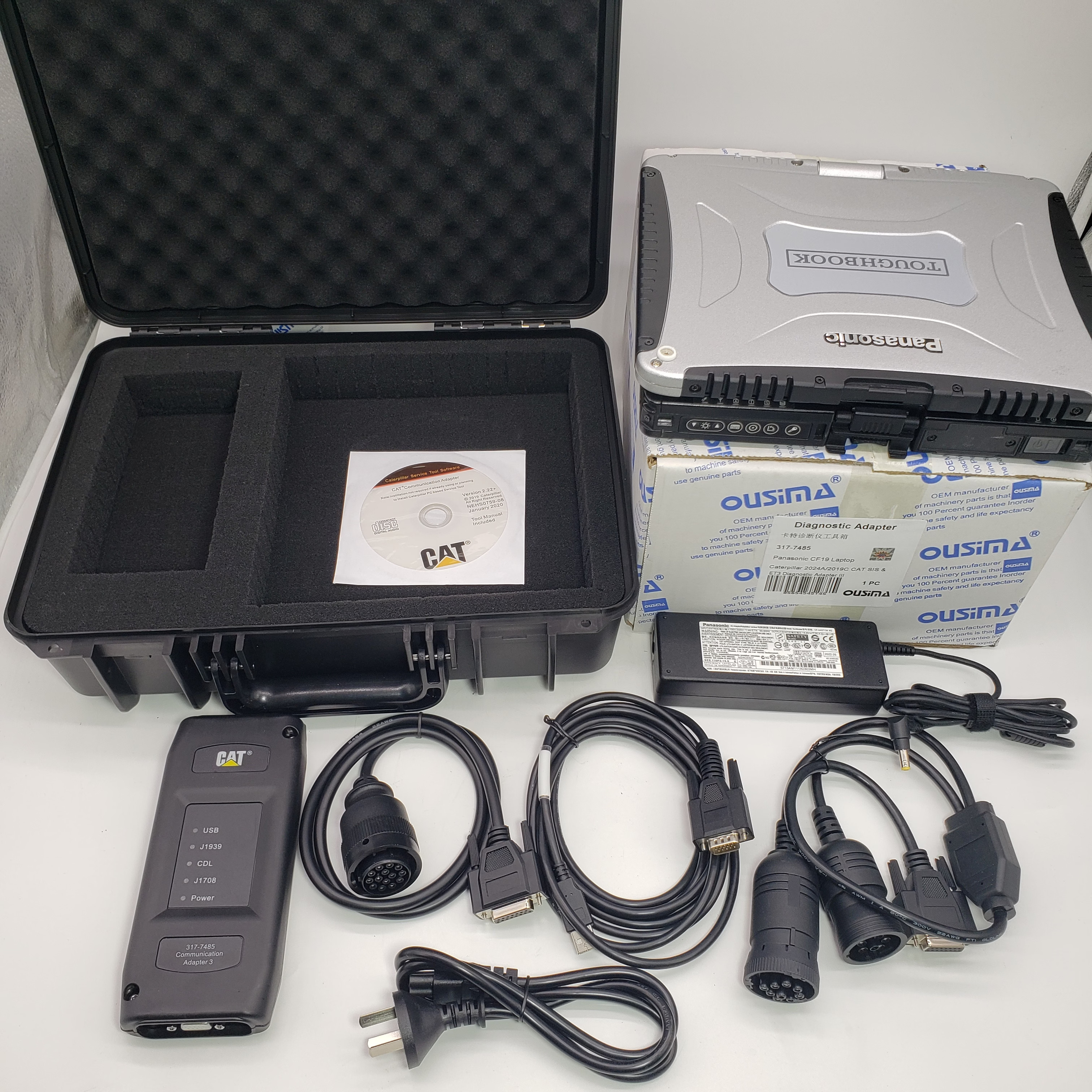 Diagnostic Adapter 317-7485 For CAT SIS & ET3 Plus With Panasonic Laptop