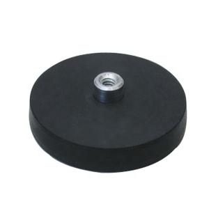 China A3 Steel Case Rubber Coated Magnet Black Rubber Covered Magnets wholesale