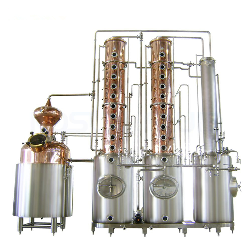 500-1000L Alcohol Whisky Distillery Equipment With Semi-Automatic Control System