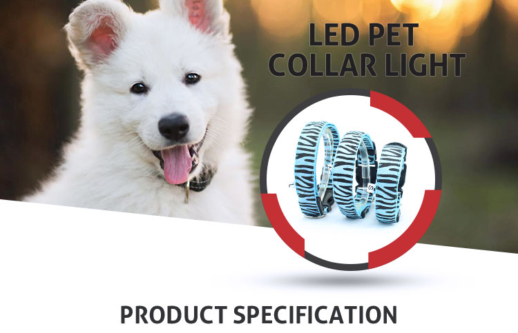 Safe Luminous Light Up Dog Collar Cat Pet Safety Flashing Flash LED