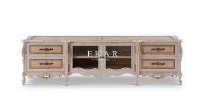 China Antique Royal Ash Wood Carving Home Living Room Furniture Cabinet Tv Stand wholesale