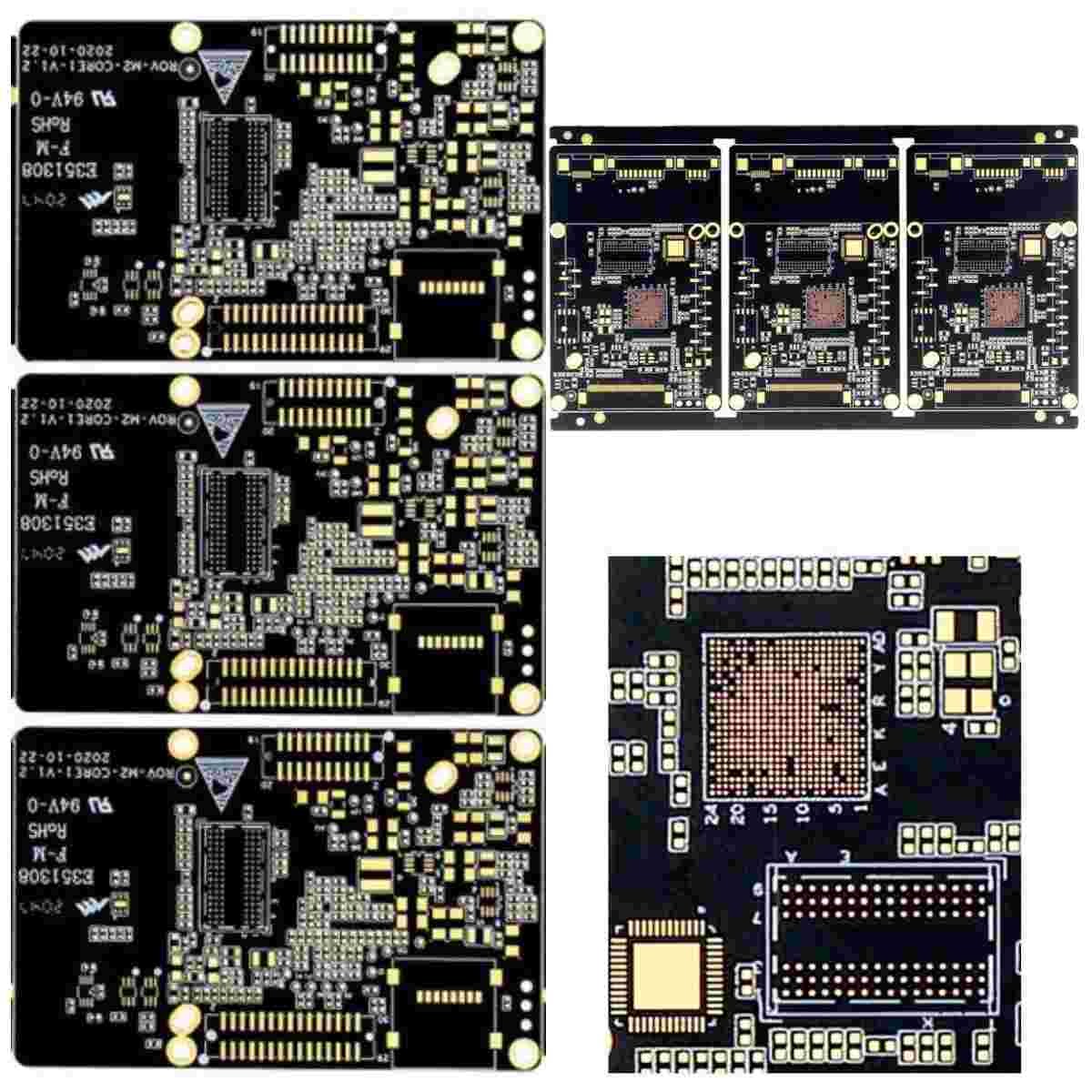 High Density Interconnect HDI PCB Board 3oz 2.4mm 14 Layer Black Color