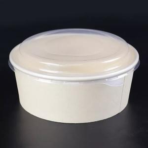 China 1000ml White Paper Bowls Disposable Serving Bowls Food Containers wholesale