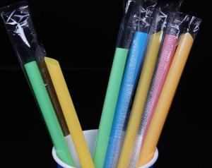 China The coarse coloful plastic stright drinking straws wholesale