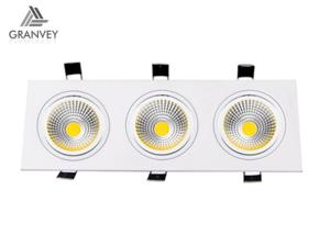 China Silver Black Aluminum Square LED Ceiling Recessed Lights Spot Light COB 15W 18W wholesale