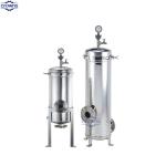 Food grade stainless steel multi bag cartridge filter housing for high viscosity