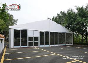 China White Banquet Catering Luxury Wedding Tents Big With Glass Walls wholesale