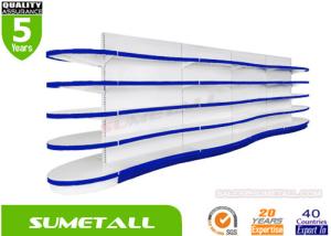 China Fashionable Double Side Convenience Store Shelves , Retail Display Racks Wave Shaped wholesale