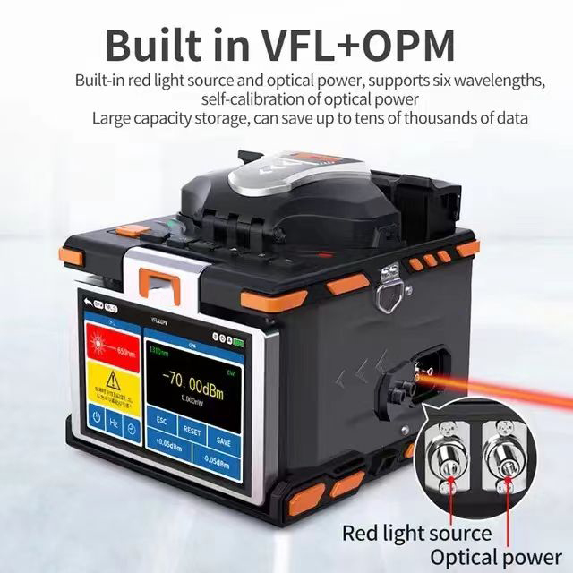 Customized M5 fusion splicer 4 motor core alignment Mini Splicing Machine optical fiber welding machine for ftth