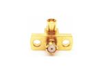 Female Right Angle SMP RF Connector Miniature 2 Holes Flange Mount Design