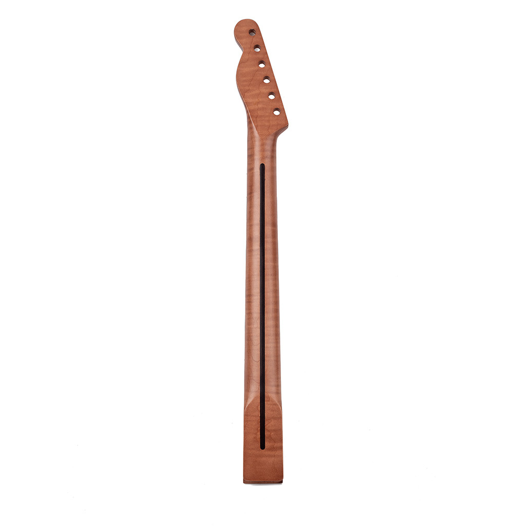 22 Fret Tiger Flame Maple Guitar Neck Replacement TL Electric Guitar Neck Adjustable Truss Rod