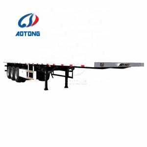 China Fully Welded Chassis 3 Axles 45ft 40tons Flatbed Trailers for Flexible Cargo Delivery wholesale