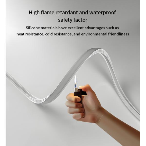 Silicone LED Strip Light Cover 10*10mm Indoor Flexible LED Strip Cover With Neon Border