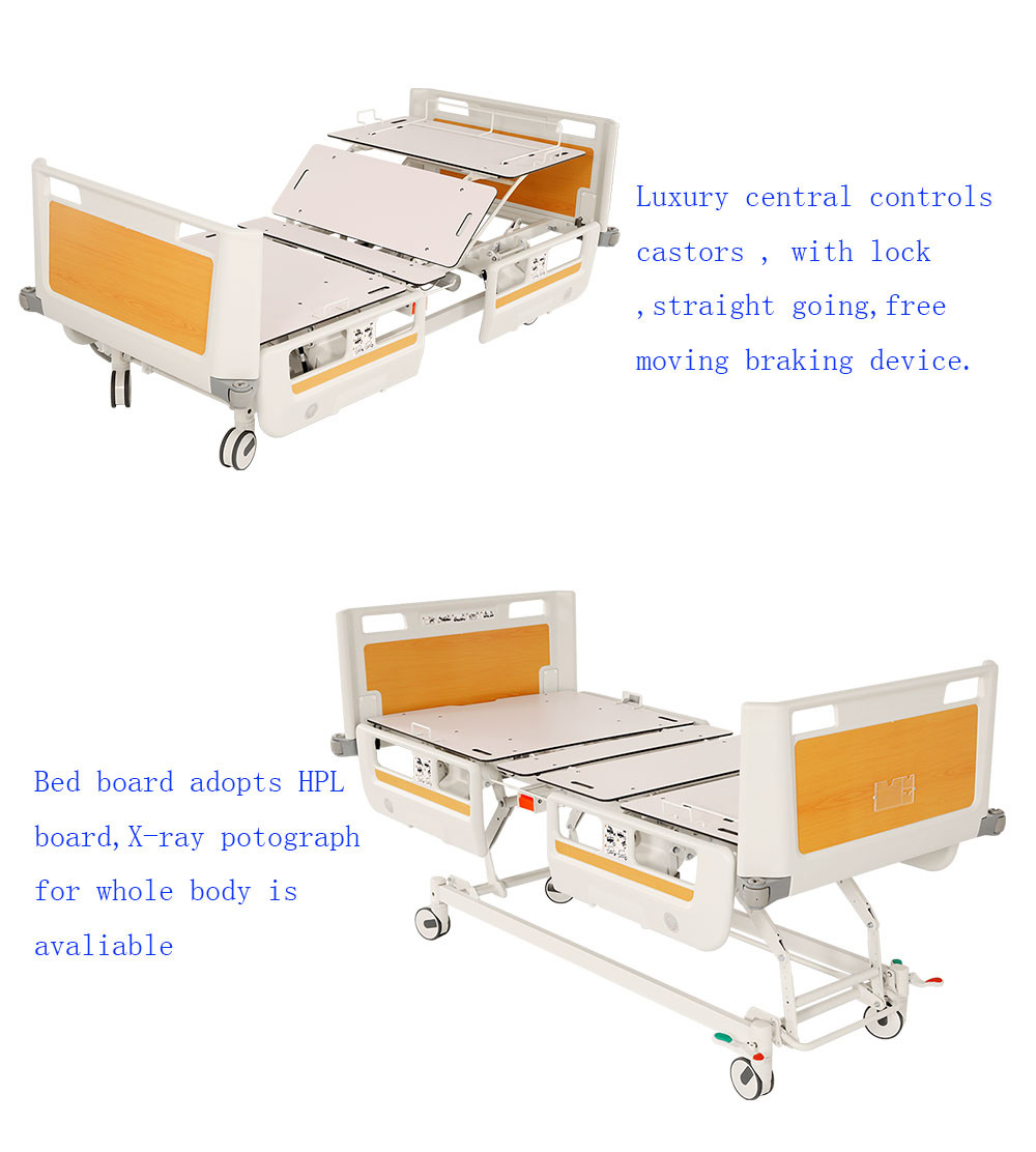 5 Function Medical Hospital Beds Electric Lifting CE ISO Approved