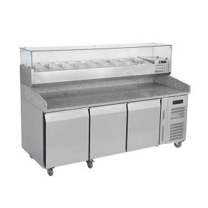 China 580L Commercial Pizza Prep Fridge 2025x800x1420mm Secop Compressor wholesale