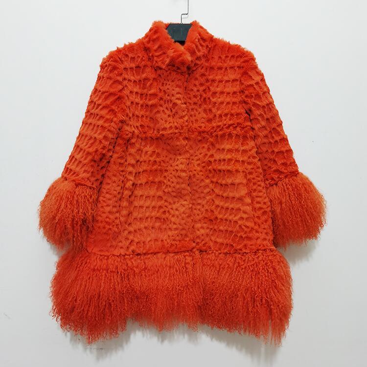 China Factory Hot Sale New Fashion Bright Color Fur Coat for Women Drop Ship