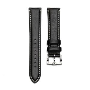 China Luxury Black Leather Watch Strap Odm 14mm Watch Strap Fashion Genuine wholesale