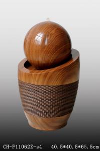 China Ball Wood Rattan Effect Water Fountain wholesale