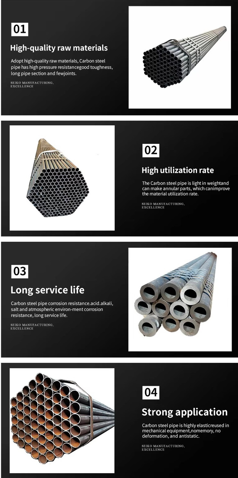China Astm A106 Gr.b Sch40 Sch80 Carbon Steel Seamless Pipe 16 Inch Api 5L ms Tube