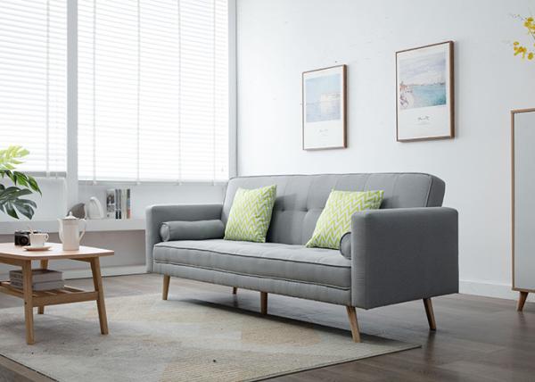 Light Grey Modern Bedroom Furniture Armless Burlap Fabric Living Room Sofa