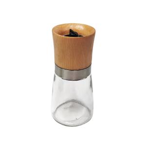 China Wooden 132mm 206g 170ml Salt And Pepper Spice Grinder Mill wholesale
