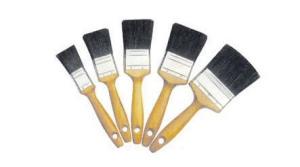 China Natural Black Bristle Paint Brush Double Boiled 60mm 80mm wholesale
