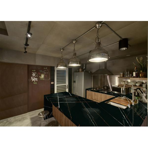 High Hardness Calacatta Quartz Stone Calacatta Gold Artificial Stone Slab