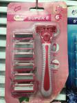 6 Blades Disposable Facial Razor Women with Razor Head Refills
