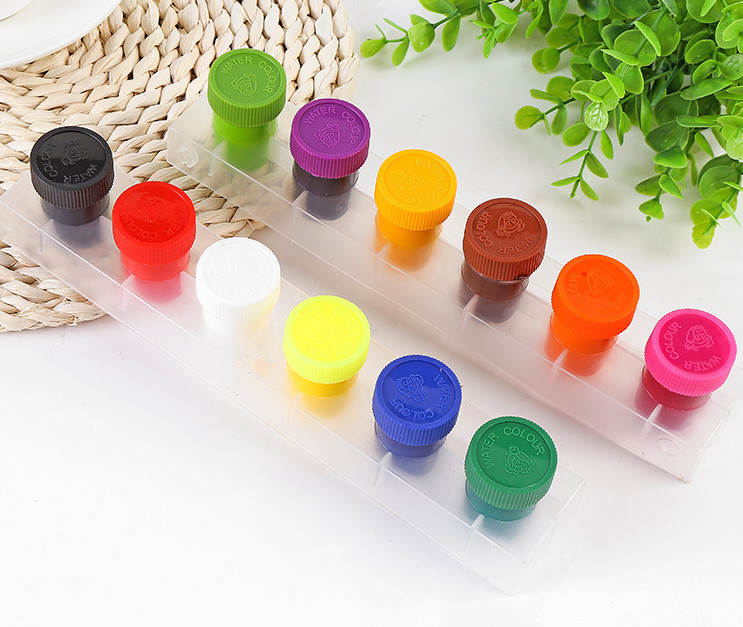 Non-toxic Finger Paint / Poster Paint 4 Colors, 6 Colors, 8 Colors set washable for kids diy painting water color paint