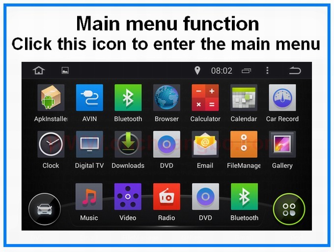 Ouchuangbo Car Multimedia Stereo 3G Wifi BT Touch Screen DVD System Android 4.4 for Ford Edge /Fusion /Focus OCB-7014D