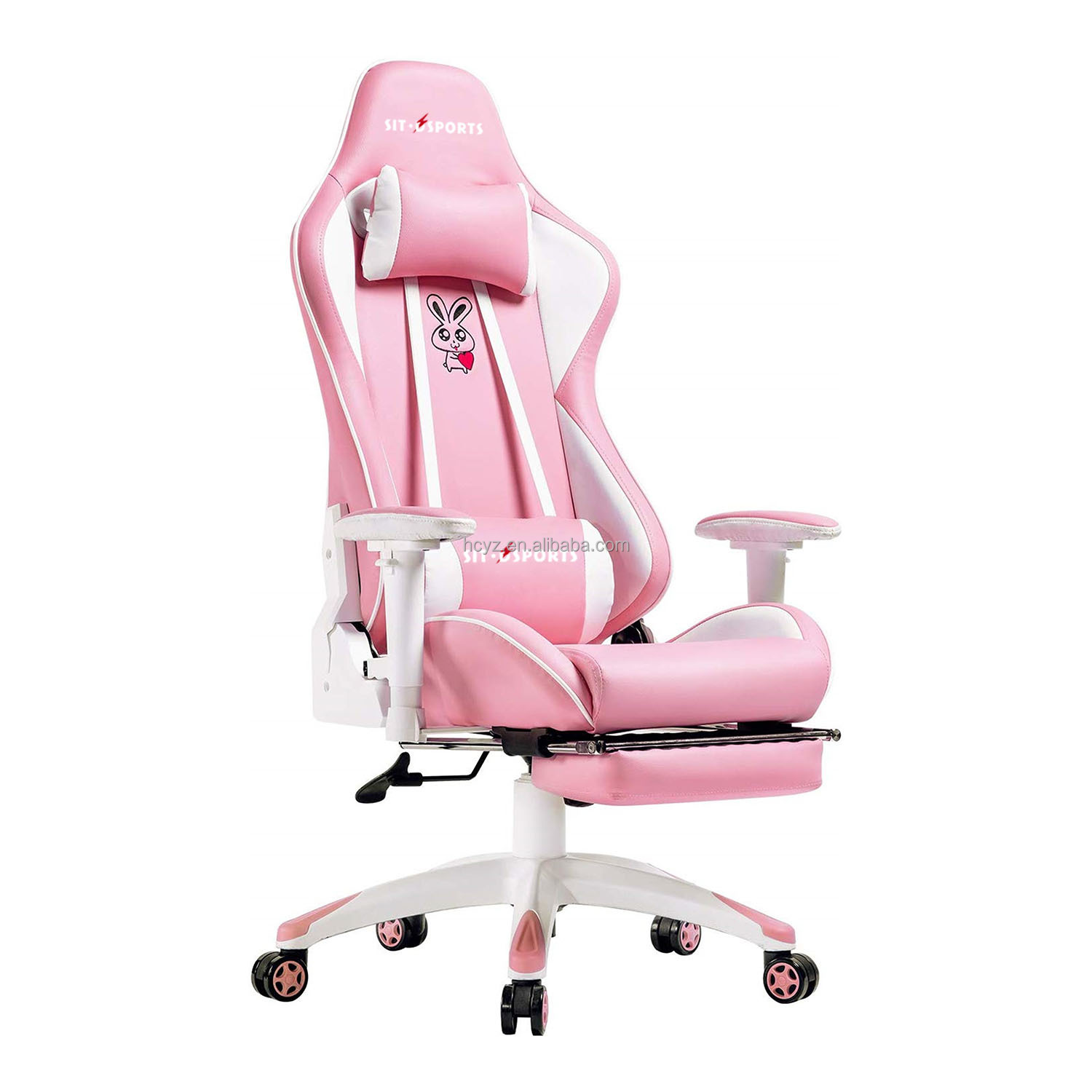 Customized Anji Anime Leather Ergonomic Recliner for Girls' Gaming Comfort and Style