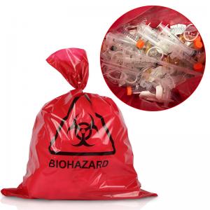 China PP Red 135 Degree Biohazard Plastic Bag Autoclave For Medical wholesale