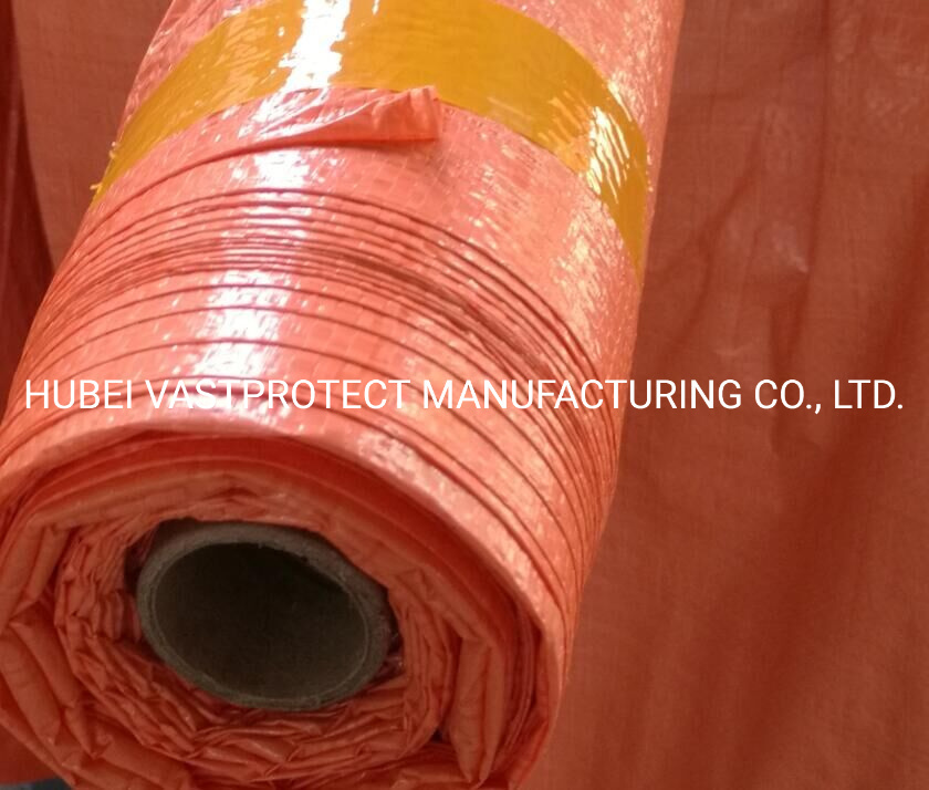 Size 12&prime; *100&prime; Double Orange Rip Proof Poly Roll