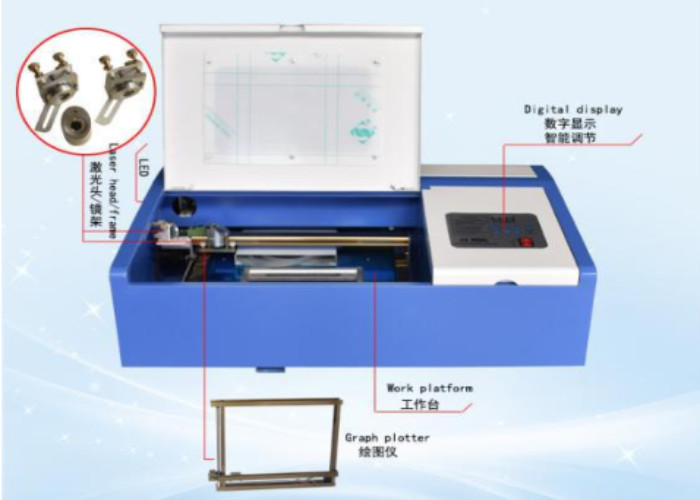 Wheel Type Acrylic Laser Engraving Machine CO2 Closed Laser 300*200mm, Multicolor,Mill Many Things