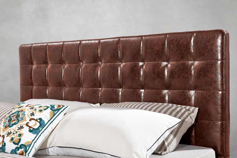 2017 new design of Leather / Fabric American style Bedroon furniture Upholstered headboard set bed/king size Bed