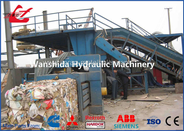 125 Ton Press Force Waste Paper Baler Hydraulic Packing Machine Witn Oil Heater / Cooler
