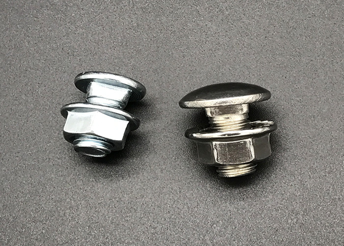 SS304 Shank Bolt Nut Carbon Steel M6 Flange Nut HDG Customized