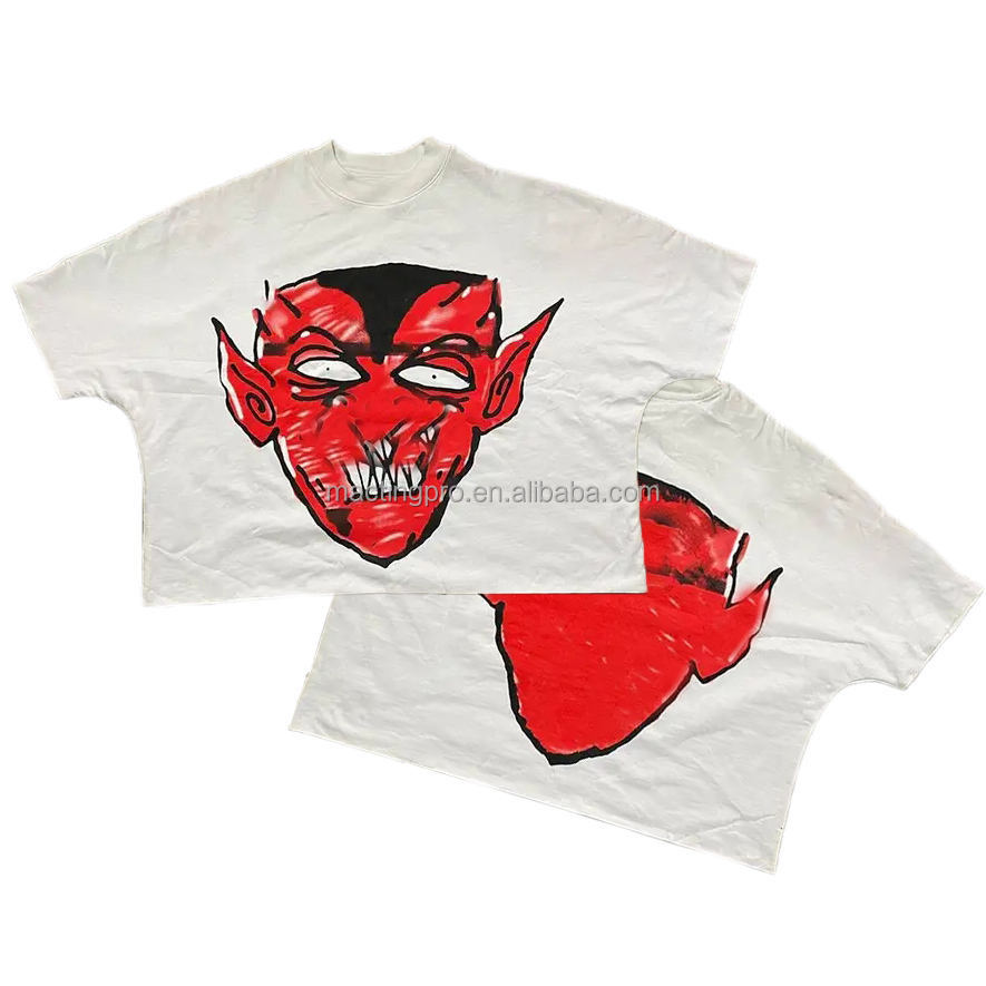 Short Sleeve Customized Heavyweight Screen Printing Cotton Men's Tee for Streetwear