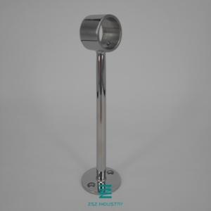 China Mirror Polish Handrail Wall Bracket , Silver Stainless Handrail Bracket wholesale