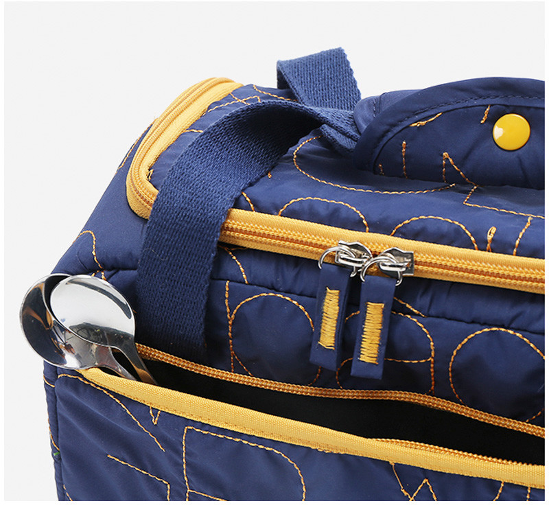 Simple Zipper Recycled Portable Insulated Washable Canvas Lunch Bag