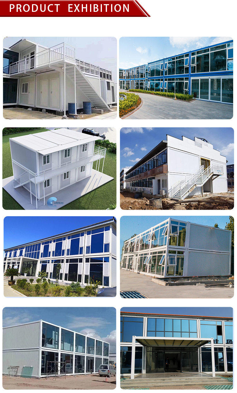40ft High Cube Steel Modular Homes Insulated Prefab Shipping Container Homes with 5 Rooms