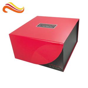 China Paper Material Magnetic Luxury Gift Boxes Square Shape With Hot Stamping Pattern wholesale