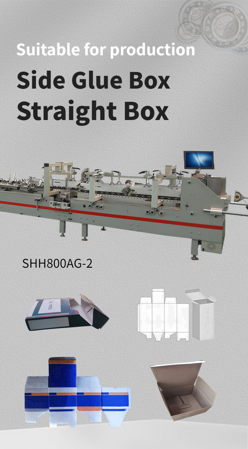 Video Outgoing-Inspection Provided Automatic Folder Gluer SHH-800AG-2 for Copper Carton