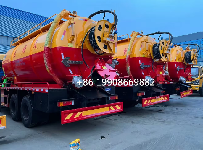 Dongfeng 6x4 Driver 20000L Sewage Suction Truck with Vacuum Pump for Sucking Waste Water Vacuum Sewer Tanker Suction Truck