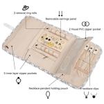TRAVEL JEWELRY STORAGE BOX LARGE JEWELRY STORAGE BOOK BAG PORTABLE FOLDABLE